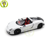 1/18 Porsche 918 Spyder Weissach Package Autoart 77920 White/Red Interior Model Toy Car Gifts For Father Friends