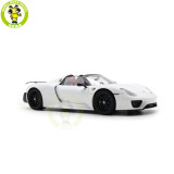 1/18 Porsche 918 Spyder Weissach Package Autoart 77920 White/Red Interior Model Toy Car Gifts For Father Friends