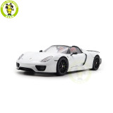 1/18 Porsche 918 Spyder Weissach Package Autoart 77920 White/Red Interior Model Toy Car Gifts For Father Friends