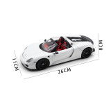 1/18 Porsche 918 Spyder Weissach Package Autoart 77920 White/Red Interior Model Toy Car Gifts For Father Friends