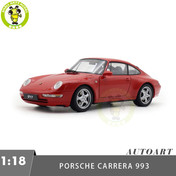 1/18 AUTOart 78132 Porsche 911 993 Carrera Red Diecast Model Toy Car Gifts For Friends Father