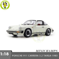 1/18 Minichamps Porsche 911 Carrera 3.2 TARGA 1983 Diecast Model Toys Car Gifts For Friends Father