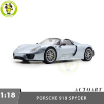 1/18 Porsche 918 Spyder Weissach Package Autoart 77923 Liquid Metal Chrome Blue Model Toy Car Gifts For Father Friends