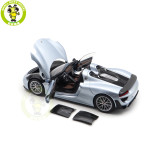 1/18 Porsche 918 Spyder Weissach Package Autoart 77923 Liquid Metal Chrome Blue Model Toy Car Gifts For Father Friends