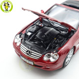 1/18 Mercedes Benz SL 500 2003 Norev 183842 Red Metallic Diecast Model Toys Car Gifts For Father Friends