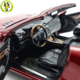 1/18 Mercedes Benz SL 500 2003 Norev 183842 Red Metallic Diecast Model Toys Car Gifts For Father Friends