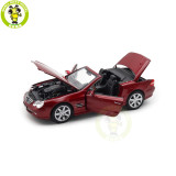 1/18 Mercedes Benz SL 500 2003 Norev 183842 Red Metallic Diecast Model Toys Car Gifts For Father Friends