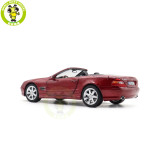 1/18 Mercedes Benz SL 500 2003 Norev 183842 Red Metallic Diecast Model Toys Car Gifts For Father Friends