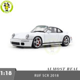 1/18 Almost Real 880203 Porsche RUF SCR 2018 White Diecast Model Toy Car Gifts For Friends Father