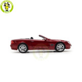 1/18 Mercedes Benz SL 500 2003 Norev 183842 Red Metallic Diecast Model Toys Car Gifts For Father Friends