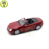 1/18 Mercedes Benz SL 500 2003 Norev 183842 Red Metallic Diecast Model Toys Car Gifts For Father Friends