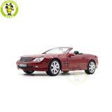 1/18 Mercedes Benz SL 500 2003 Norev 183842 Red Metallic Diecast Model Toys Car Gifts For Father Friends