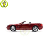1/18 Mercedes Benz SL 500 2003 Norev 183842 Red Metallic Diecast Model Toys Car Gifts For Father Friends