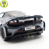 1/18 LCD HPD McLaren 765LT Supercar Grey Diecast Model Car Gifts For Father Friends