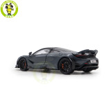 1/18 LCD HPD McLaren 765LT Supercar Grey Diecast Model Car Gifts For Father Friends