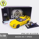 Pre-Order 1/18 Mazda RX-7 RX 7 Speed Polar Master Diecast Model Toy Car Gifts For Friends Father