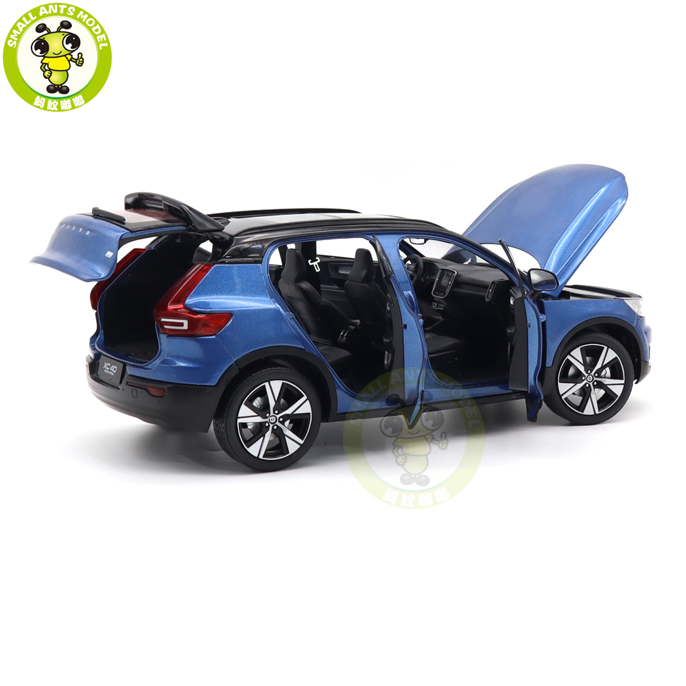 1/18 Volvo XC40 Recharge Electric Car Blue Diecast Model Toy