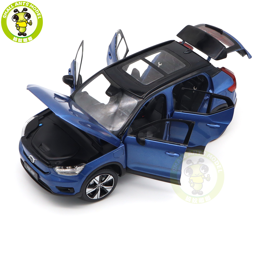 1/18 Volvo XC40 Recharge Electric Car Blue Diecast Model Toy