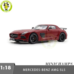 1/18 Minichamps Mercedes-Benz AMG SLS Black Series 2013 Diecast Model Toys Car Gifts For Father Friends