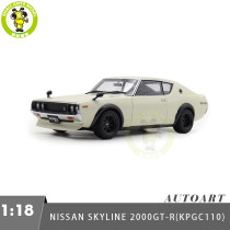 1/18 Nissan Skyline 2000GT-R KPGC110 Tuned Version White Autoart 77467 Model Toy Car Gifts For Father Friends
