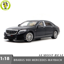 1/18 Brabus 900 Benz Maybach S CLASS Almost Real 860102 Obsidian Black Diecast Model Car Gifts For Friends Father