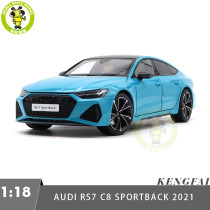 1/18 Audi RS 7 RS7 C8 Sportback 2021 Blue KengFai Diecast Metal Model Car Toys Gifts For Husband Boyfriend Father