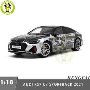 1/18 Audi RS 7 RS7 C8 Sportback 2021 F14 Jolly Rogers KengFai Diecast Model Toy Car Gifts For Friends Father