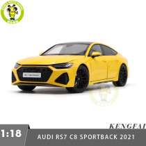 1/18 Audi RS 7 RS7 C8 Sportback 2021 Yellow KengFai Diecast Metal Model Car Toys Gifts For Husband Boyfriend Father