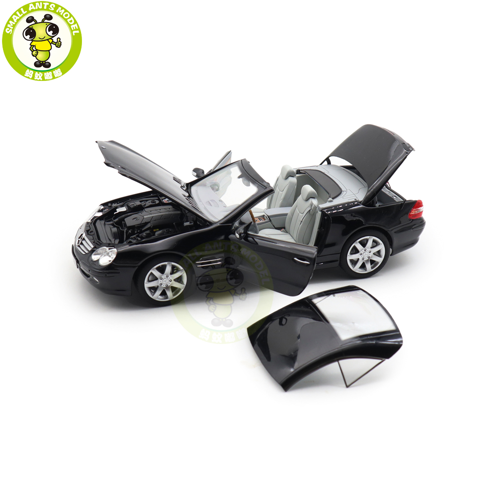 1/18 Mercedes Benz SL 500 2003 Norev 183840 Black Diecast