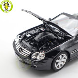 1/18 Mercedes Benz SL 500 2003 Norev 183840 Black Diecast Model Toys Car Gifts For Father Friends