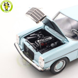 1/18 Mercedes Benz 200 1968 Norev 183777 Light Blue Diecast Model Toy Car Gifts For Friends Father