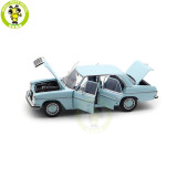 1/18 Mercedes Benz 200 1968 Norev 183777 Light Blue Diecast Model Toy Car Gifts For Friends Father