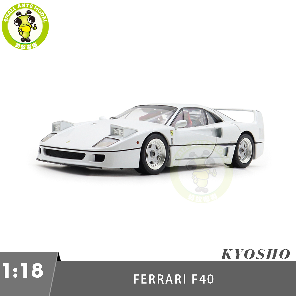 1/18 Ferrari F40 Kyosho 08416PW-G Pearl White Diecast Model 1/18 Ferrari F40 Kyosho 08416PW-G Pearl White Diecast Model