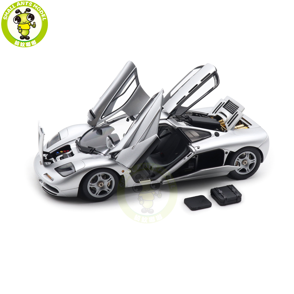 1/18 LCD McLaren F1 XP5 Silver Diecast Model Car Gifts For