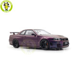 1/18 MOTORHELIX Nissan Skyline GT-R R34 NISMO CUSTOMIZED Diecast Model Toy Car Gifts For Father Friends