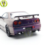 1/18 MOTORHELIX Nissan Skyline GT-R R34 NISMO CUSTOMIZED Diecast Model Toy Car Gifts For Father Friends