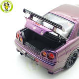 1/18 MOTORHELIX Nissan Skyline GT-R R34 NISMO CUSTOMIZED Diecast Model Toy Car Gifts For Father Friends