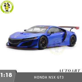 1/18 Honda NSX GT3 Hyper Blue / Custom Color Autoart 81896 Model Toy Car Gifts For Father Friends