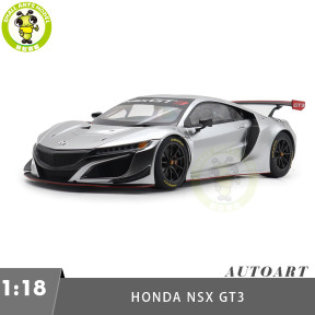 1/18 Honda NSX GT3 Hyper Silver / Custom Color Autoart 81897 Model Toy Car Gifts For Father Friends