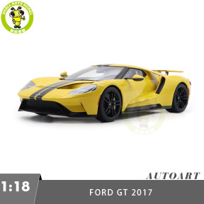 1/18 FORD GT 2017 Triple Yellow / Black Stripes Autoart 72944 Model Toy Car Gifts For Father Friends