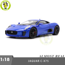 1/18 Land Rover Jaguar C-X75 Almost Real 810606 Blue Metallic Diecast Model Car Gifts For Father Boyfriend Husband