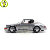 1/18 Porsche 964 911 Carrera 4 Targa 1990 Norev 187342 Polar Silver Diecast Model Toys Car Gifts For Friends Father