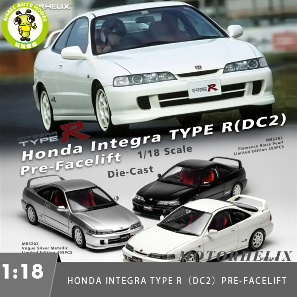 Pre-order 1/18 MOTORHELIX Honda Integra Type R DC2 Pre-Facelift Diecast Model Toy Car Gifts For Father Friends