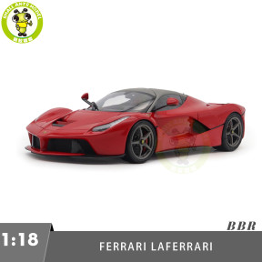 1/18 BBR 182221-5 Ferrari LaFerrari Rosso Corsa 322 Carbon Top And Grey Rims Diecast Model Toys Car Gifts For Father Friends