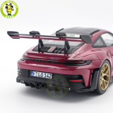 1/18 Porsche 911 992 GT3 RS 2022 Norev 187370 Star Ruby Diecast Model Toys Car Gifts For Friends Father
