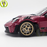1/18 Porsche 911 992 GT3 RS 2022 Norev 187370 Star Ruby Diecast Model Toys Car Gifts For Friends Father