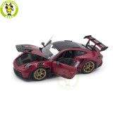 1/18 Porsche 911 992 GT3 RS 2022 Norev 187370 Star Ruby Diecast Model Toys Car Gifts For Friends Father