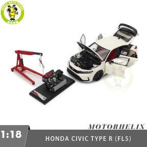 1/18 MOTORHELIX Honda CIVIC Type R FL5 Diecast Model Toy Car Gifts For Father Friends