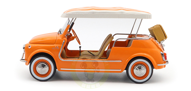 1/18 Fiat 500 Jolly 1965 Norev 187791 Orange Diecast Model Toys