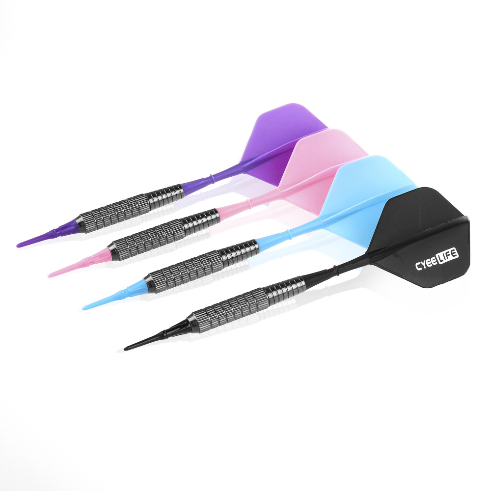 Plastic tip Darts Set 14 Grams,4 Colors Durable Flights,4 Sets House Darts